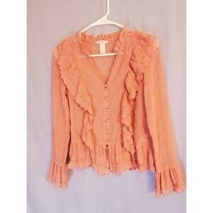 H&M Boho Cottage Pink Blouse